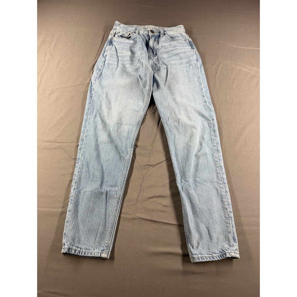 American Eagle Womens Jeans Size 000 Short Light Wash High Rise Straight Denim
